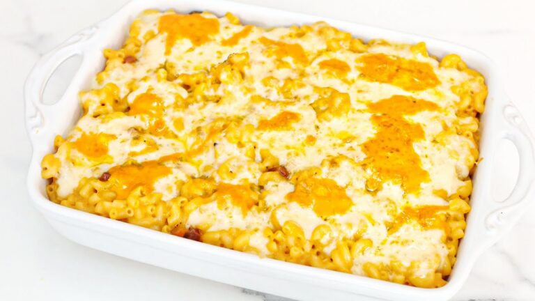 MACARRÃO COM QUEIJO CREMOSO NO FORNO | MAC 'N CHEESE CHEDDAR E BACON