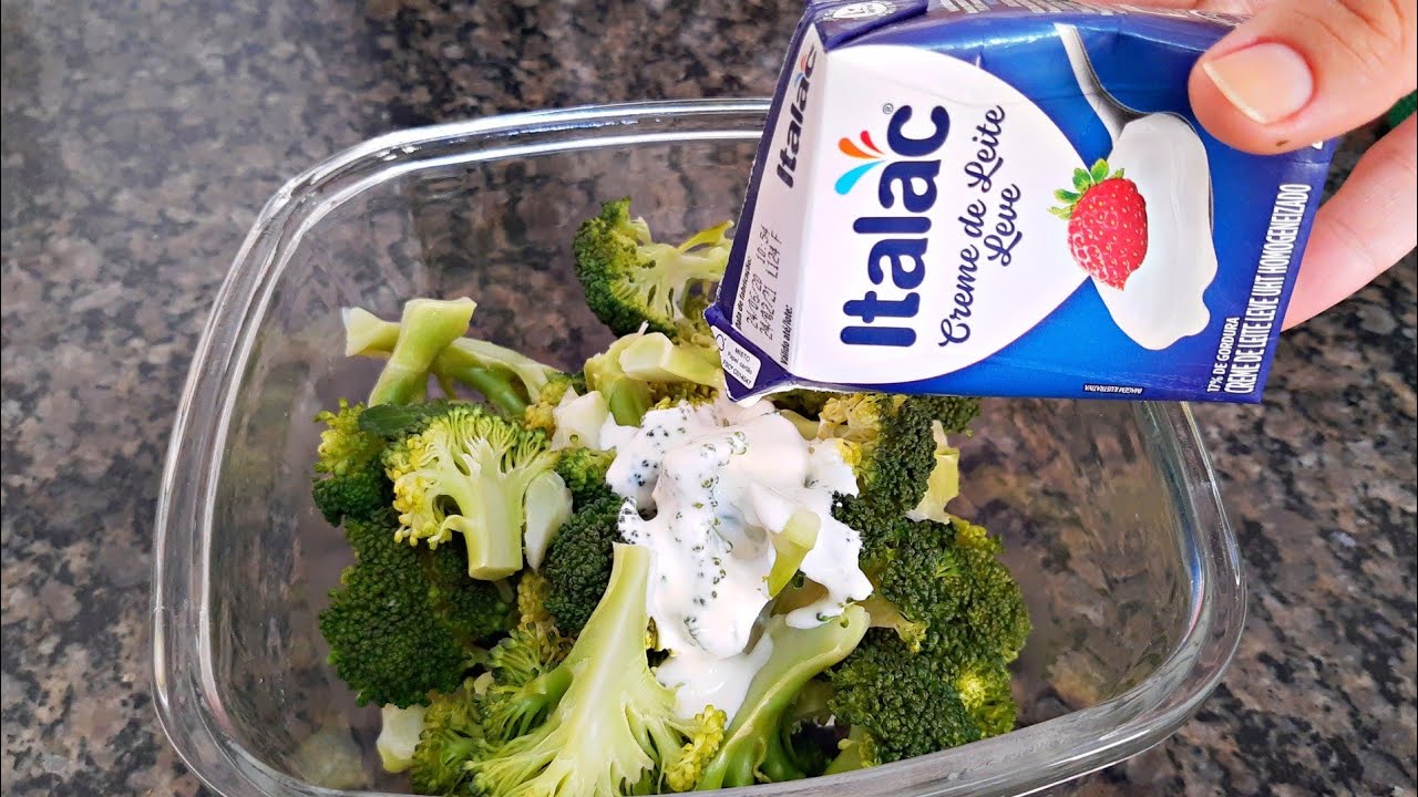 MISTUREI BRÓCOLIS COM CREME DE LEITE veja no que deu | receitas fáceis e rapidas | almoço |janta