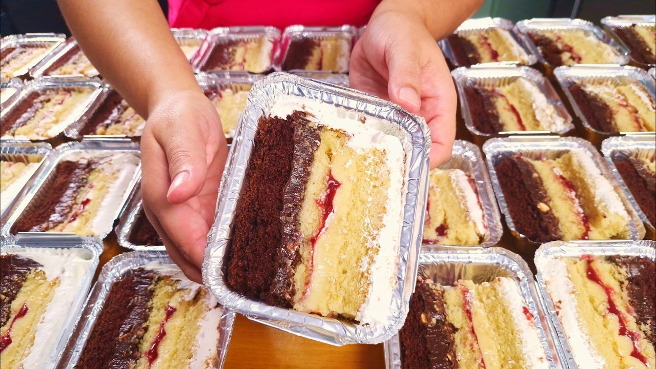 MONTAGEM DO BOLO DE ANIVERSÁRIO DE 60 FATIAS | MUITO RECHEADO