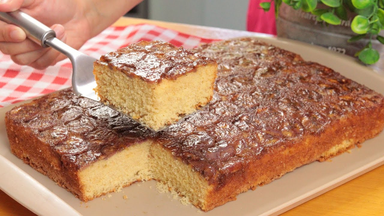 NÃO PRECISA FAZER A CALDA! O SEGREDO DO BOLO DE BANANA MAIS FÁCIL QUE VOCÊ VAI FAZER