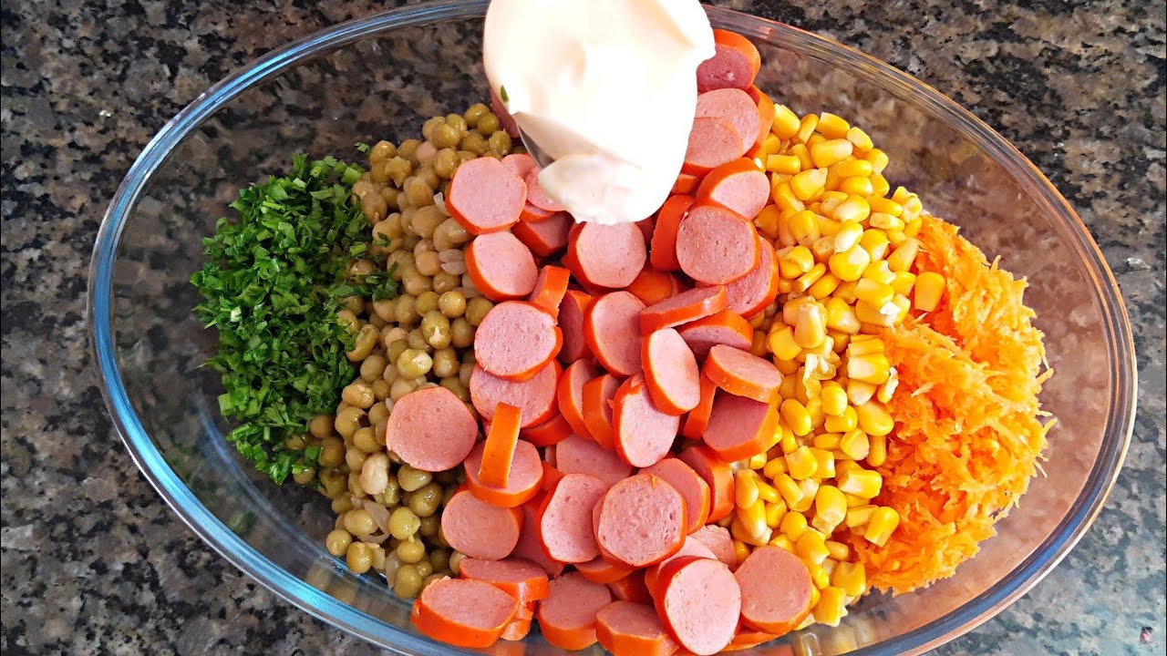 O DONO DO RESTAURANTE ME ENSINOU | receitas fáceis e rapidas | salada gelada | maionese| Salsicha
