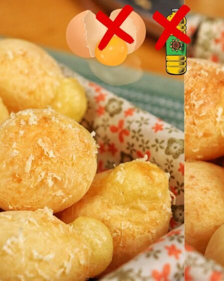 O PÃO DE QUEIJO MAIS LEVE DO MUNDO! ESSE TRUQUE VAI TE SURPREENDER! PÃO DE QUEIJO SEM ÓLEO, SEM OVOS