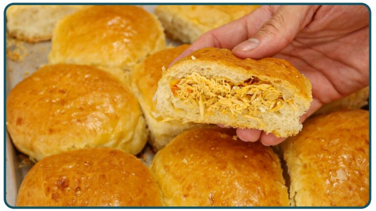 PÃO DE BATATA COM RECHEIO DE FRANGO | Nandu Andrade