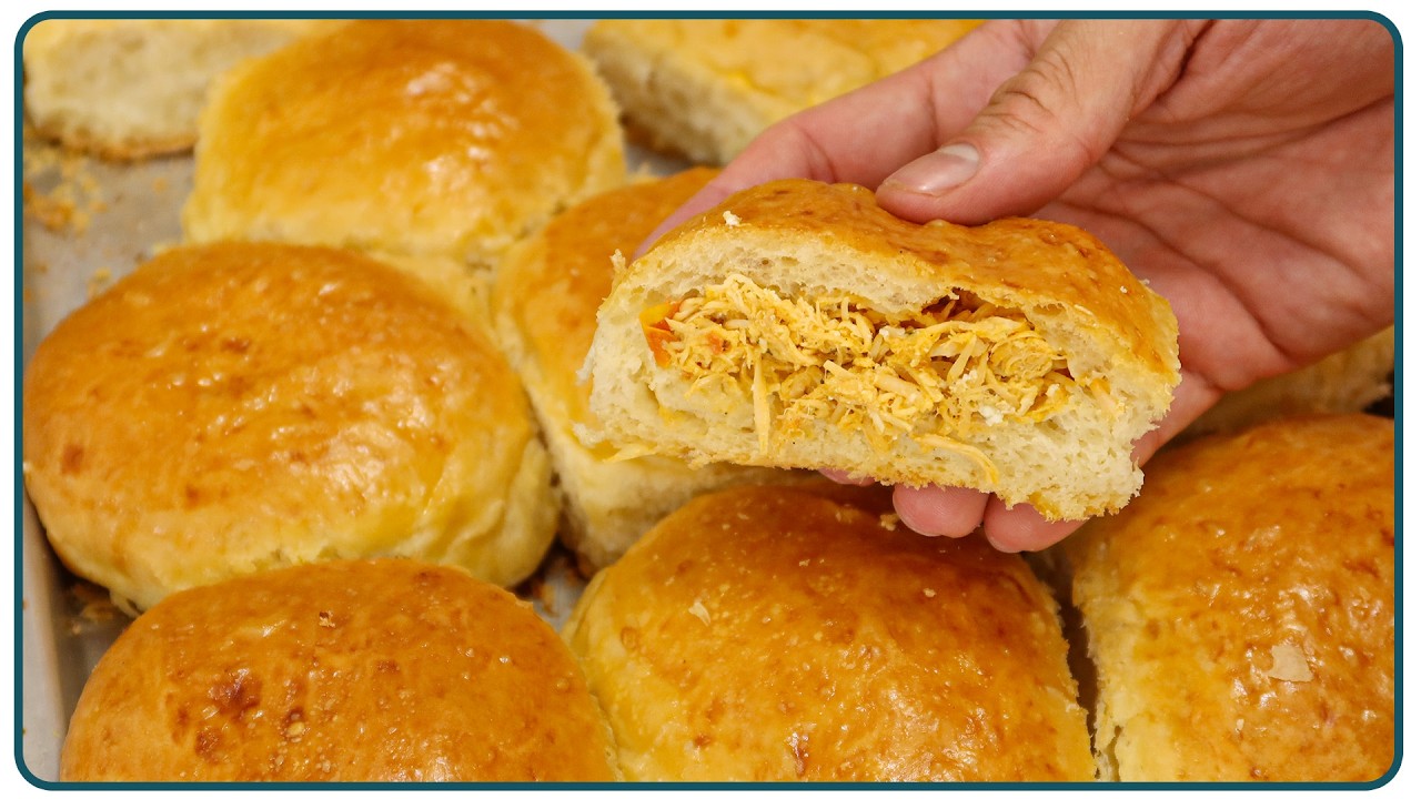 PÃO DE BATATA COM RECHEIO DE FRANGO | Nandu Andrade