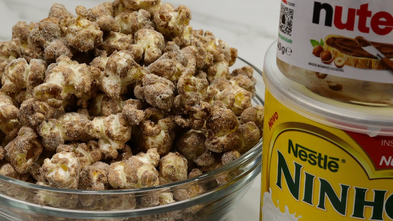 PIPOCA DOCE MAIS FÁCIL DE NINHO COM NUTELA - VOCÊ PRECISA FAZER AI NA SUA CASA