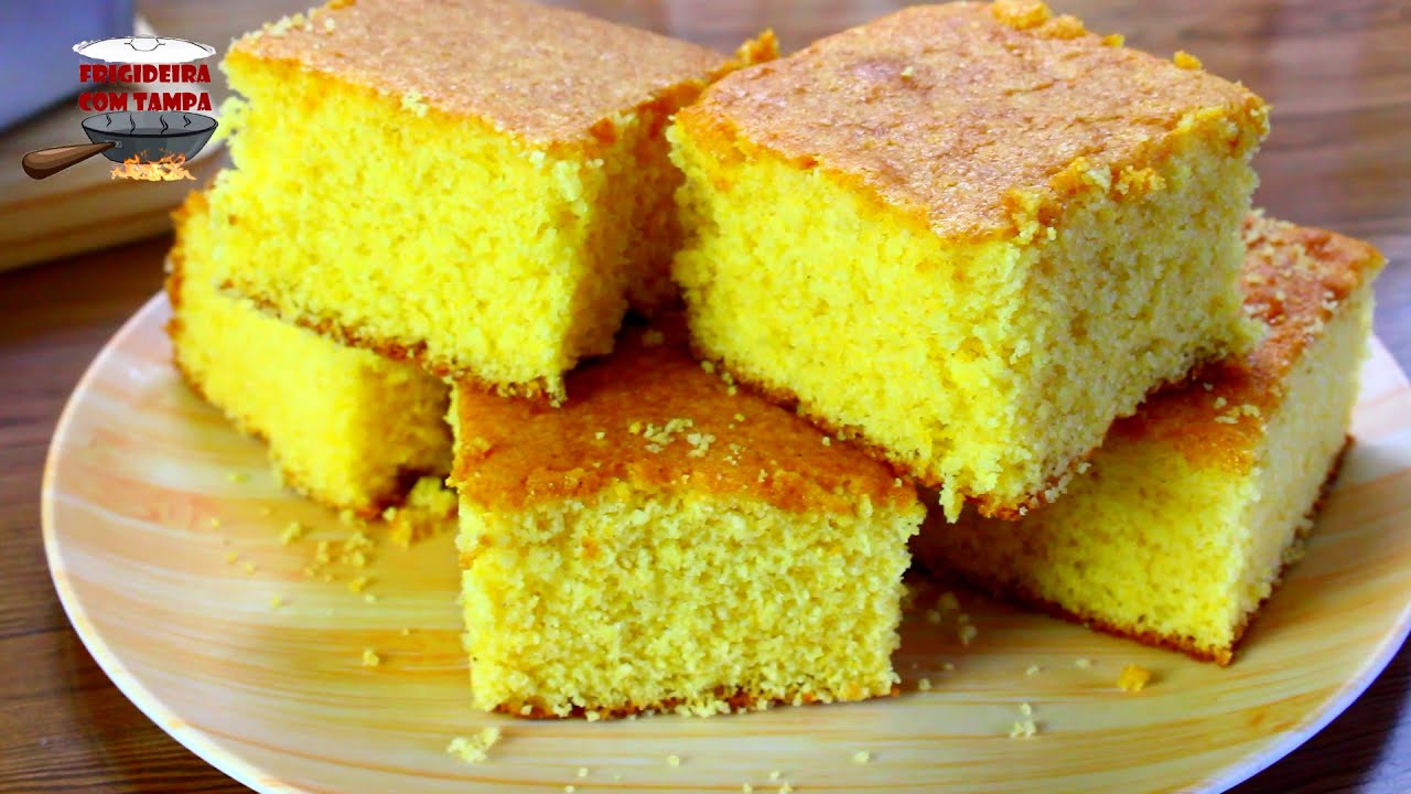 RECEITA DE BOLO DE FUBÁ FOFINHO E SABOROSO! RECEITA ECÔNOMICA E FÁCIL DE FAZER