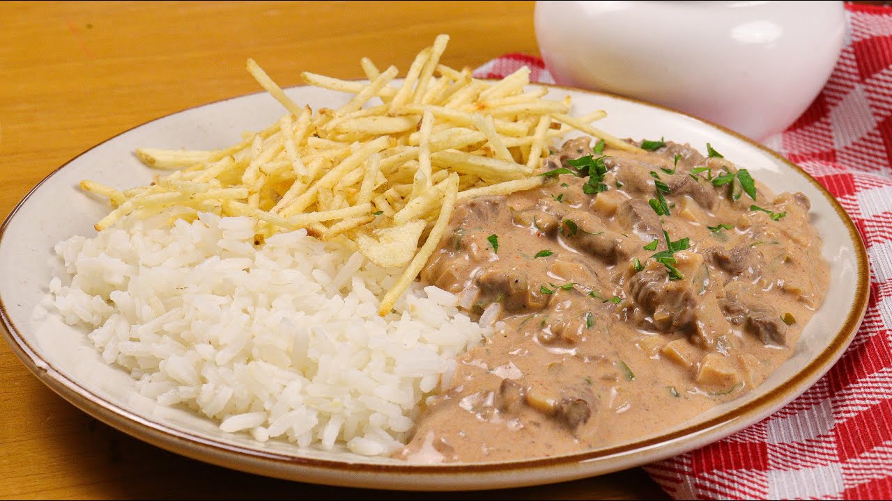 RECEITA DE STROGONOFF DE CARNE COMO VOCÊ NUNCA VIU ANTES, UMA VERDADEIRA EXPLOSÃO DE SABORES NA BOCA