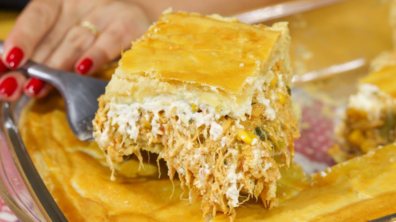RECHEIO SUPER CREMOSO! A MASSA DESMANCHA NA BOCA! ESSA É A MELHOR RECEITA DE EMPADÃO QUE VC VAI VER!