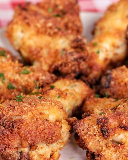 SEM FRITURA! ESSA CROSTA DE PARMESÃO VAI FAZER VOCÊ VICIAR EM FRANGO NA AIR FRYER - FRANGO ASSADO