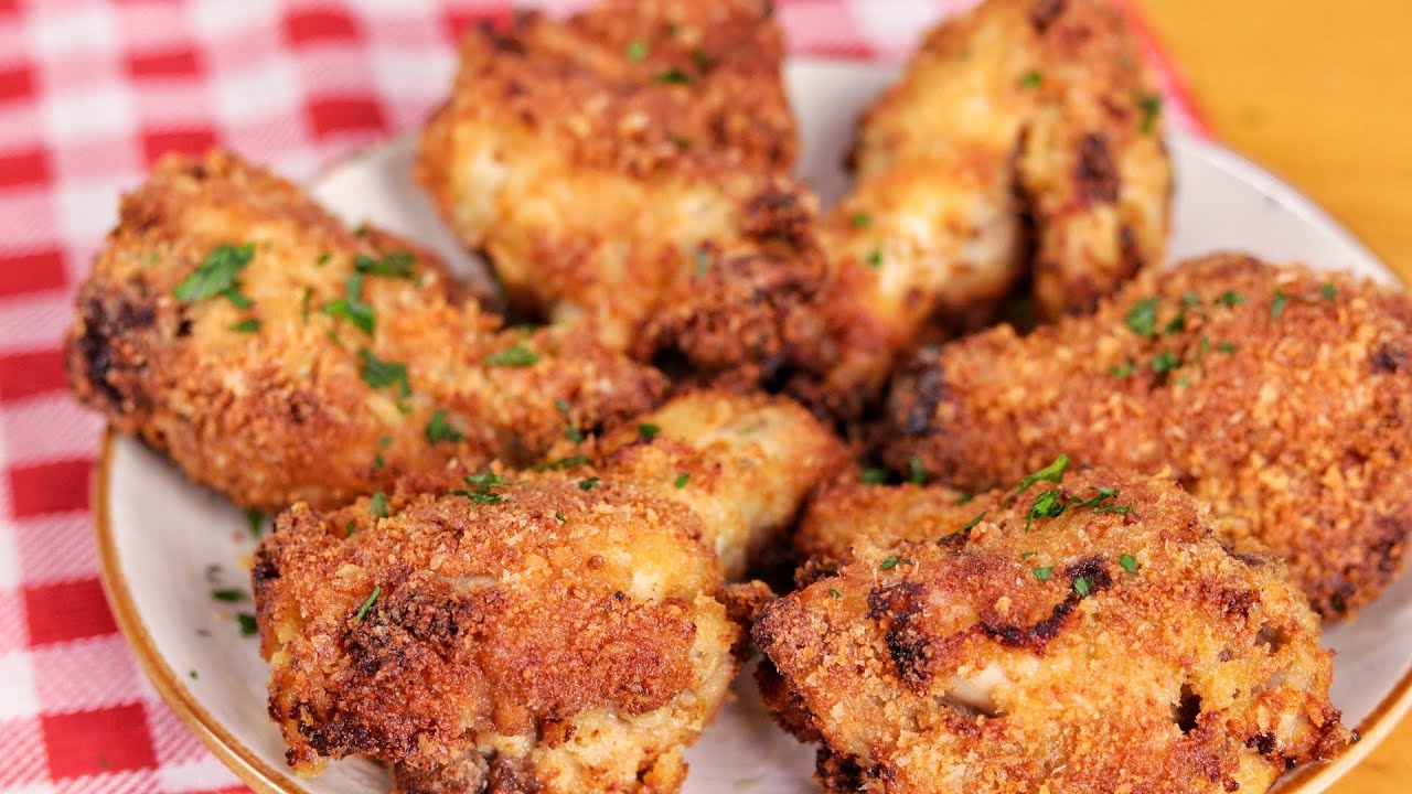 SEM FRITURA! ESSA CROSTA DE PARMESÃO VAI FAZER VOCÊ VICIAR EM FRANGO NA AIR FRYER - FRANGO ASSADO