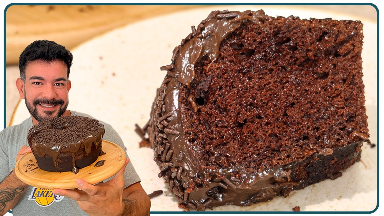 SEM LIQUIDIFICADOR E SEM BATEDEIRA! BOLO DE CHOCOLATE FOFINHO | Nandu Andrade