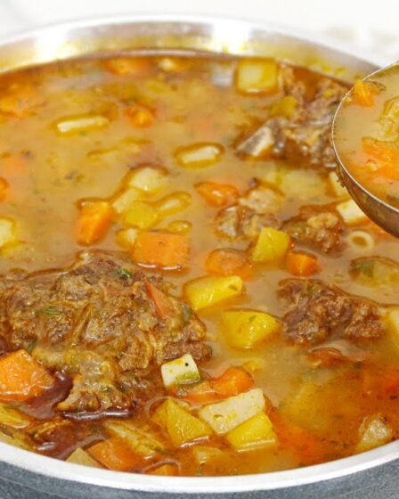 SOPA DE CARNE COM OSSO E VERDURAS, FÁCIL E RÁPIDA | Nandu Andrade