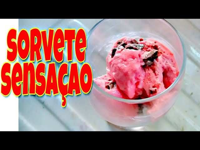 SORVETE SENSAÇAO , morango (APENAS 4 INGREDIENTES )