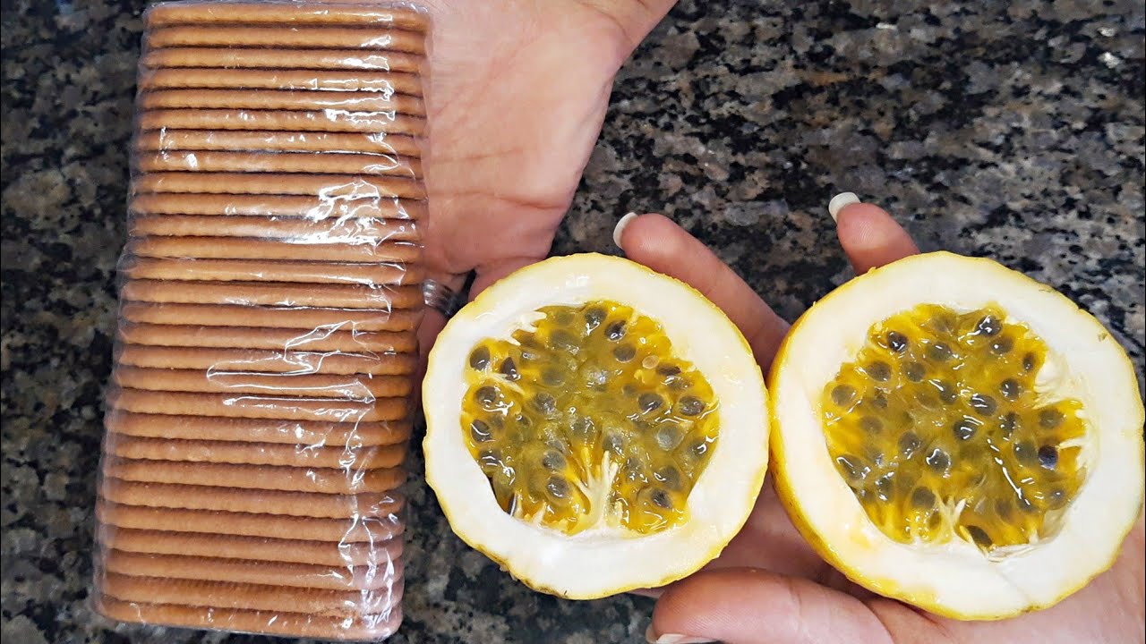 TEM MARACUJÁ E BISCOITO DE MAIZENA NA SUA CASA ? receitas fáceis e rapidas | pavê | sobremesa