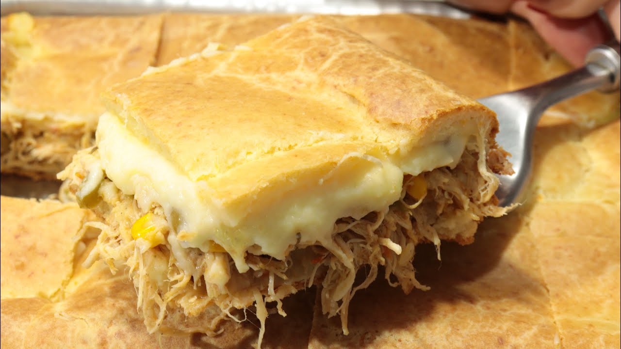 TORTA DE FRANGO CREMOSO COM RECHEIO PERFEITA DE FRANGO COM CATUPIRY | A MELHOR QUE VOCÊ JÁ COMEU