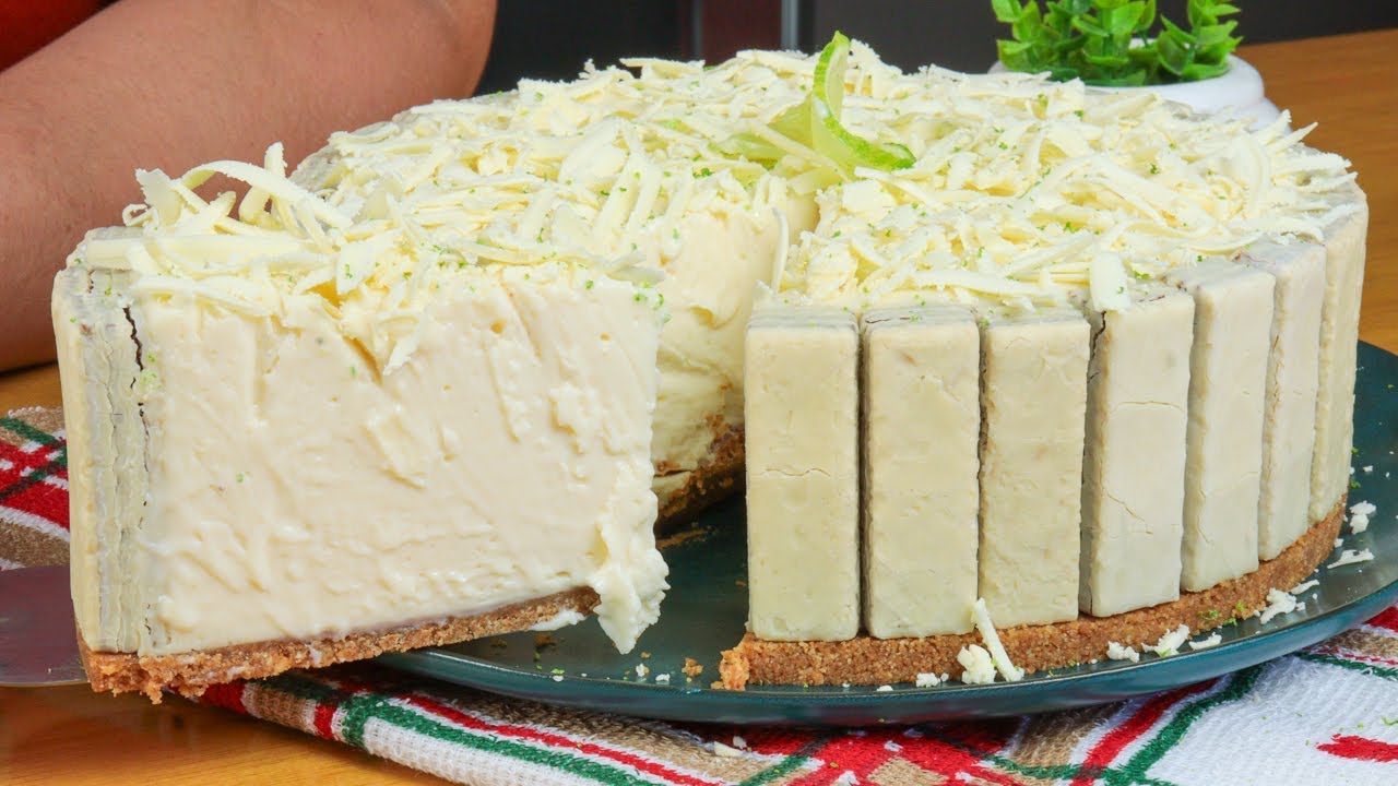 TORTA DE LIMÃO COM CHOCOLATE BRANCO | FACIL E MUITO CREMOSA PARA O NATAL | SOBREMESA FACIL DE NATAL