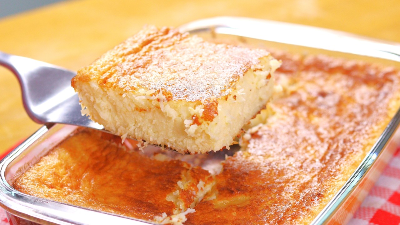 VOCÊ VAI QUERER TODO DIA ESSSA COCADA DE LEITE CONDENSADO CREMOSA DE FORNO - FACIL
